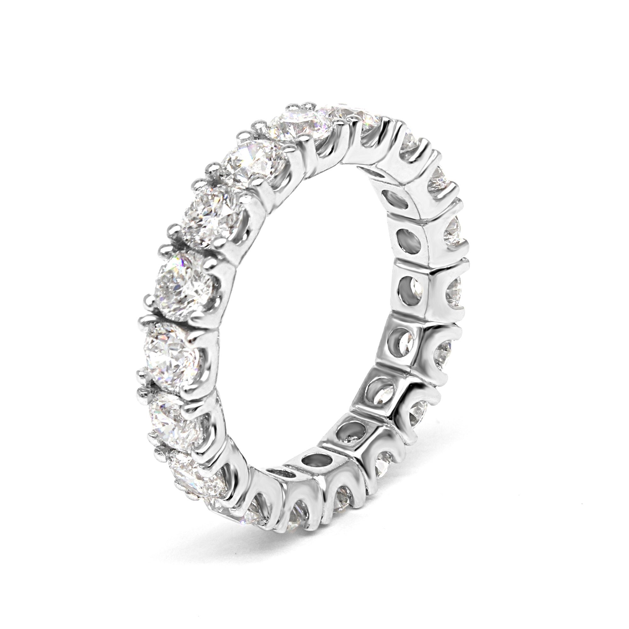 4.00 ct. Round Diamond Eternity Ring U Prong Style-VIRABYANI